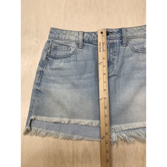 Women's Blue Cello Jeans‎ Asymmetrical Waist Short Denim Skirt Size Small - Picture 8 of 8